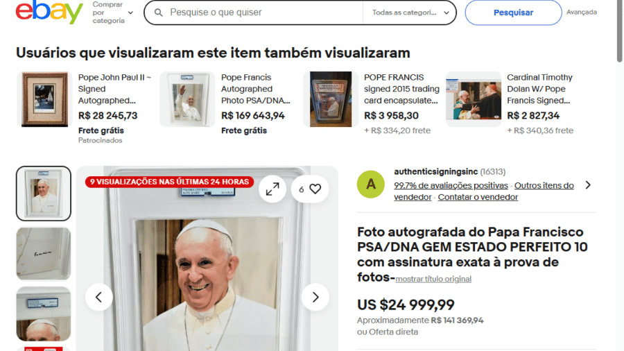 Anúncio no Ebay - Reprodução / Ebay