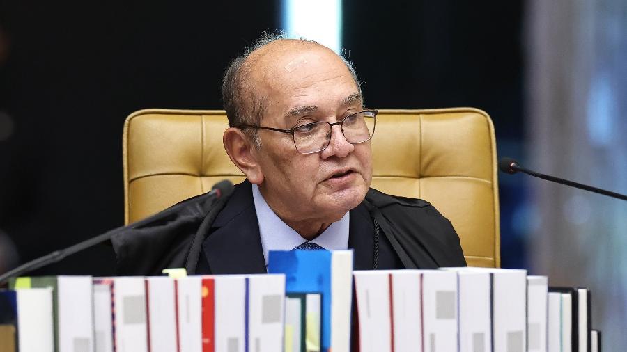 Gilmar Mendes, decano do STF, na sessão de julgamento de abertura de investigação contra Moraes Gilmar Mendes, decano do STF, na sessão de julgamento de abertura de investigação contra Moraes