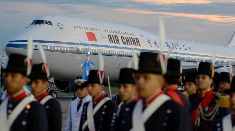 Boeing 747 da Air China usado para o transporte de autoridades do país