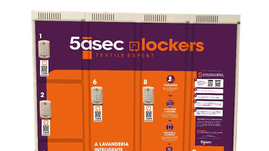 Os lockers, da 5àsec, são armários digitais para serem implantados em condomínios - 5àsec/Divulgação