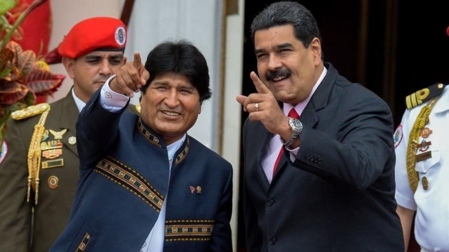 Evo Morales (à esquerda) e Nicolás Maduro - Getty Images