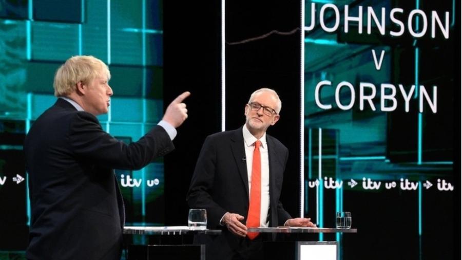Brexit e NHS têm dominado os debates entre os líderes dos dois principais partidos, o conservador Boris Johnson (à esquerda da foto) e o trabalhista Jeremy Corbyn (à direita) - Getty Images