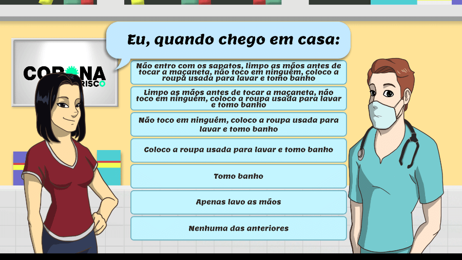 Quiz sobre o coronavírus ajuda a divulgar informações da doença