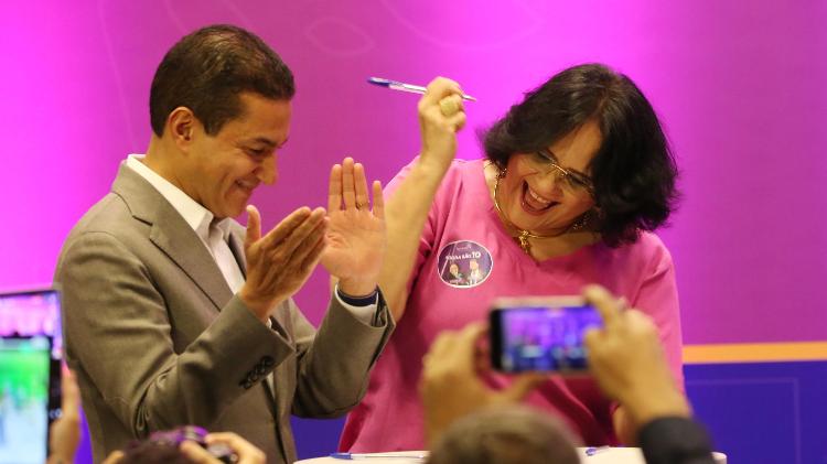 Damares Alves signs partnership with Republican Party, which should run for Senate - FáTIMA MEIRA/ESTADÃO CONTEÚDO - FáTIMA MEIRA/ESTADÃO CONTEÚDO