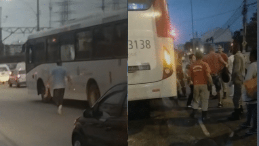 Entre as vítimas baleadas estão dois passageiros de ônibus que passava por Campinho, na zona norte do RJ - Reprodução/TV Globo