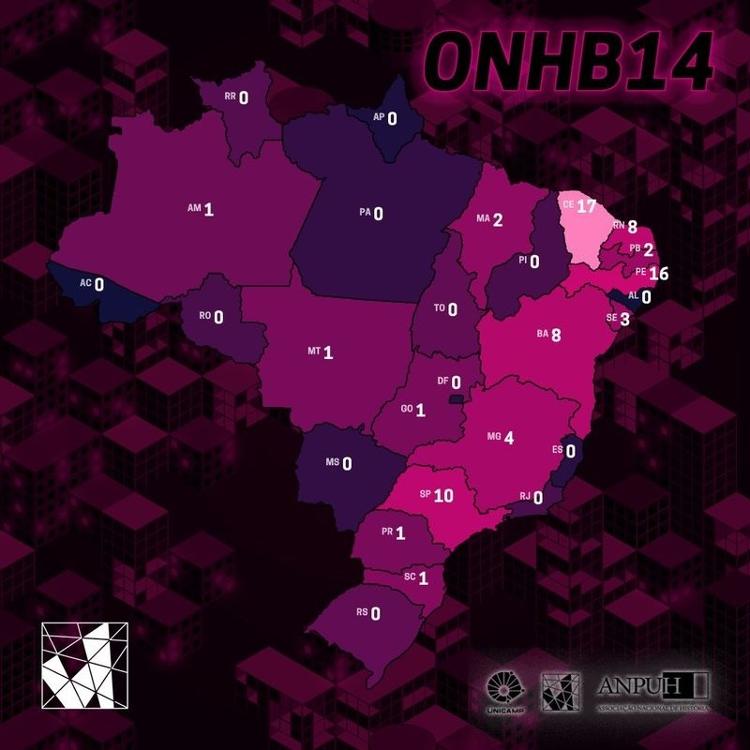 Medalhas conquistadas por estado na Olimpíada Nacional de História do Brasil - Reprodução - Reprodução