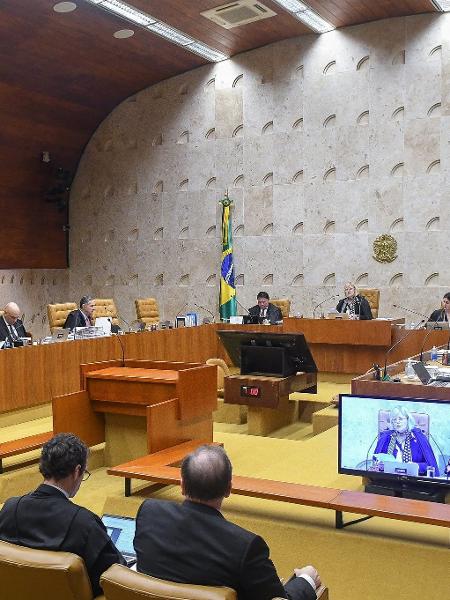 Ministros do STF durante sessão plenária