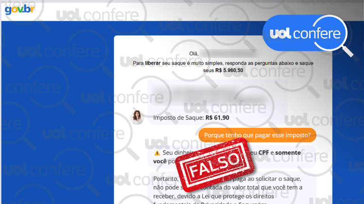 Site suspeito imita Gov.br e cobra taxa por indenização que não existe Site suspeito imita Gov.br e cobra taxa por indenização que não existe