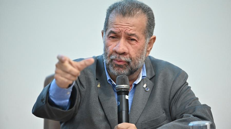 Carlos Lupi, ministro da Previdência Social, durante coletiva sobre as fraudes no INSS Carlos Lupi, ministro da Previdência Social, durante coletiva sobre as fraudes no INSS