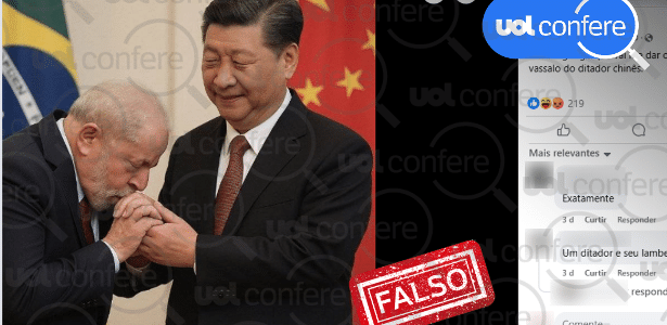 Lula não beijou mão de Xi Jinping…..