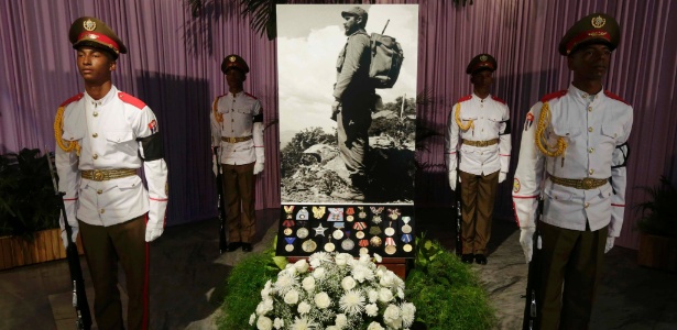 Fotografia de Fidel Castro é exibida no Memorial José Martí, em Havana, Cuba - Enrique De La Osa/ Reuters