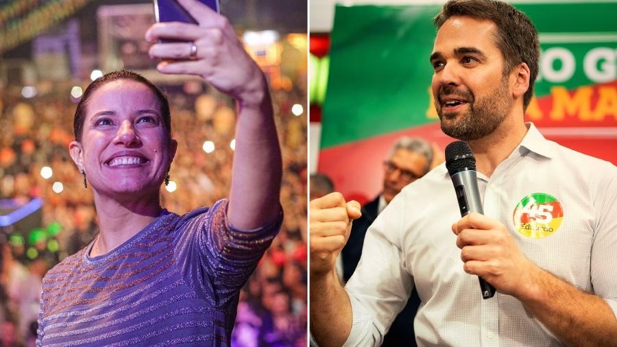 Raquel Lyra (PSDB) e Eduardo Leite (PSDB) terminaram atrás no 1º turno, mas vêm à frente nas pesquisas - Divulgação