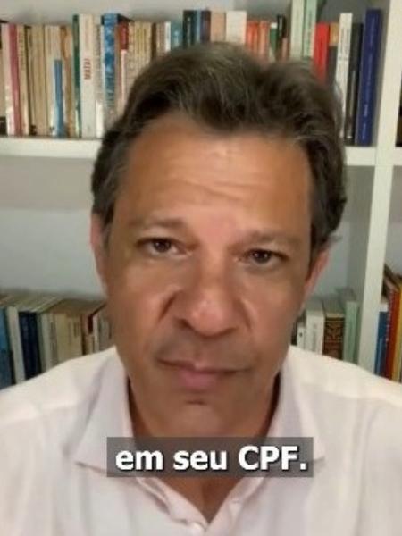 Golpe usa vídeo falso com imagem de Haddad - Reprodução/ Governo Federal