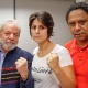 Lula recebe apoio da deputada federal Jandira Feghali (PCdoB/RJ), a pré-candidata à presidência da República pelo PCdoB, Manuela D'ávila, e do líder do PCdoB na Câmara, Orlando Silva (SP) - Reprodução/Twitter