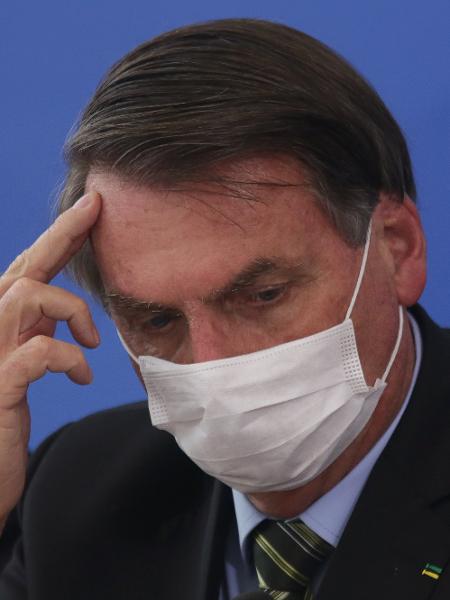 O presidente Jair Bolsonaro em coletiva sobre o novo coronavírus - Andre Coelho/Getty Images
