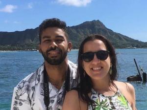 O cientista de dados, Raoni Lázaro Barbosa, 34, e a esposa Érica de Souza Barbosa, 31. - Arquivo pessoal - Arquivo pessoal