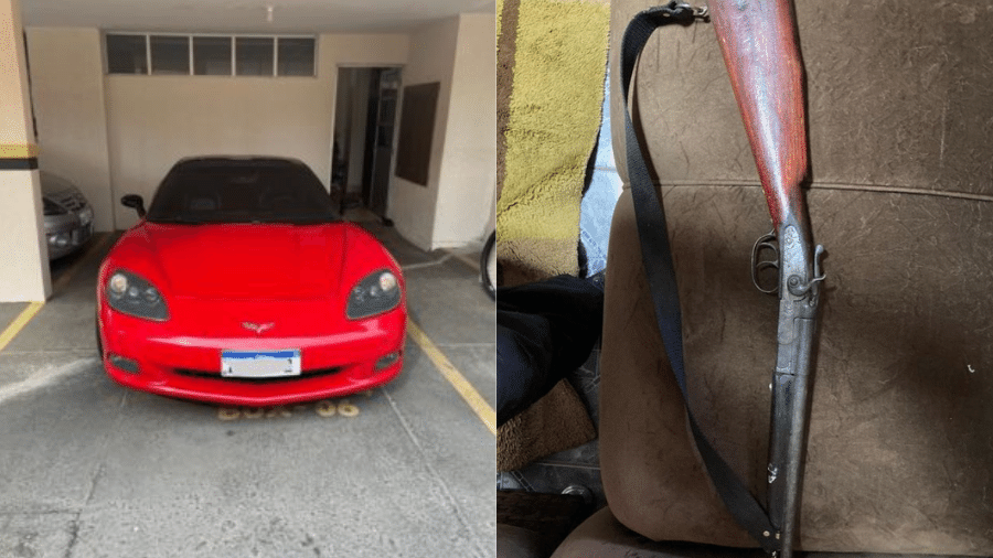 Dois carros de luxo, armas e dinheiro em espécie foram apreendidos em Goiás  - Divulgação/Polícia Civil de Goiás