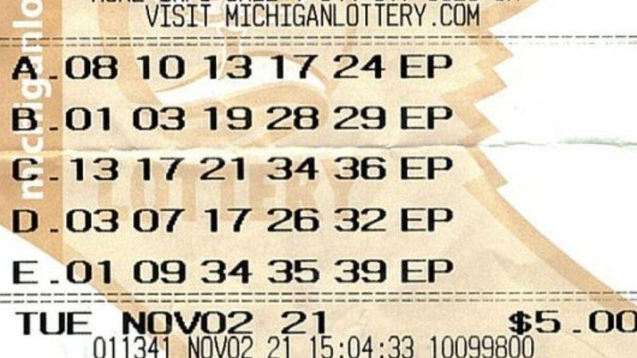 Apostador combinou 5 jogos e acertou um deles - Reprodução/Loteria de Michigan