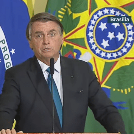 O presidente Jair Bolsonaro, em evento no Palácio do Planalto - Reprodução/Youtube