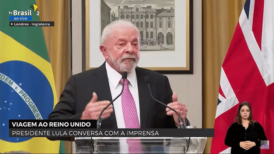 Lula fala sobre a taxa de juros na Inglaterra - Reprodução