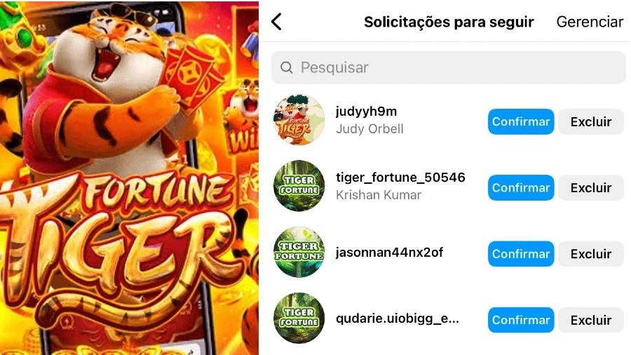Logotipo do Fortune Tiger (conhecido como Jogo do Tigrinho) ao lado da área de notificação cheia de requisições de perfil na rede social Logotipo do Fortune Tiger (conhecido como Jogo do Tigrinho) ao lado da área de notificação cheia de requisições de perfil na rede social