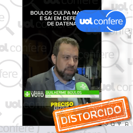 18.set.2024 - Vídeo omite momento em que Boulos diz que a provocação de Marçal a Datena não justifica a violência