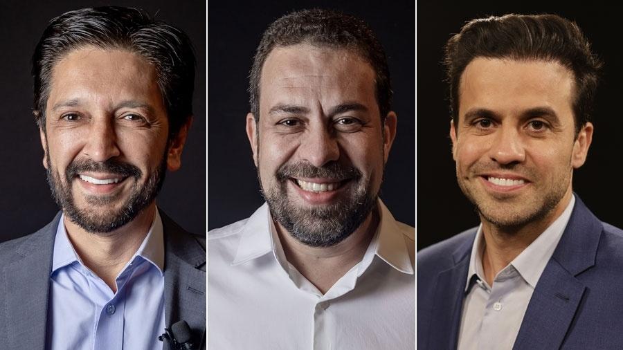 Nunes, Boulos e Marçal lideram as intenções de voto à Prefeitura de São Paulo - Fotos Mariana Pekin e Daniela Toviansky/UOL