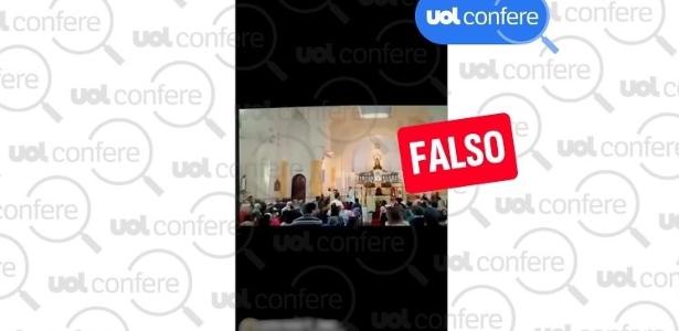 Vídeo de ataque a padre é de 2022 e áudio adulterado