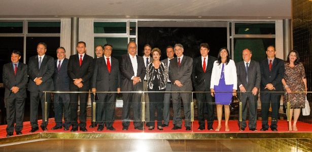Presidente Dilma Rousseff recebeu 19 governadores no Palácio da Alvorada para jantar - Roberto Stuckert Filho/PR