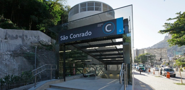 Obras na Estação São Conrado, que integra a Linha 4 do metrô carioca, estão quase concluídas. Demanda estimada pelo governo do RJ aponta circulação diária de 61 mil pessoas - Henrique Freire/Divulgação