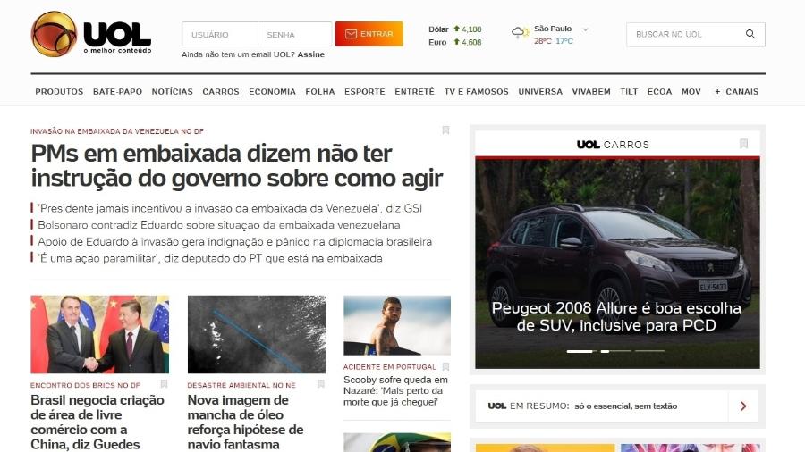 Saiba como definir o portal UOL como página inicial do seu