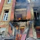 May 2.2022 - Building bursts into flames after attack in Lugansk region in eastern Ukraine - Reproduction/Facebook/MNS.GOV.UA