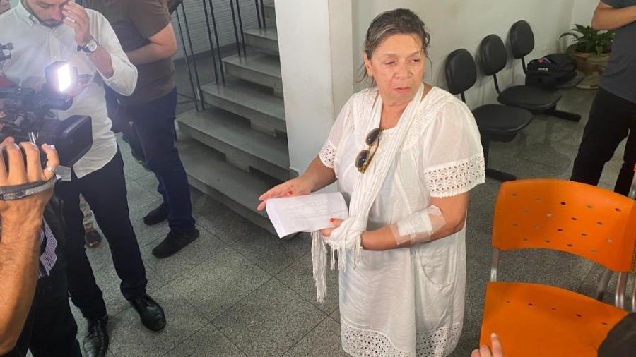 Professora Rita de Cássia, 67 anos, foi esfaqueada durante à escola em São Paulo - Felipe Pereira/UOL