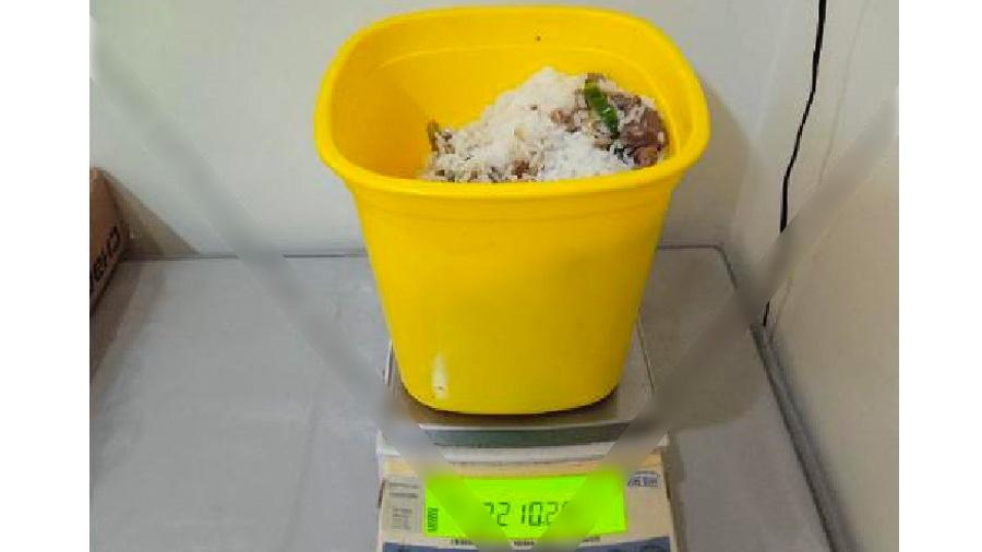 Marmita com 2 kg de cocaína descoberta na Penitenciária 2 de Presidente Venceslau