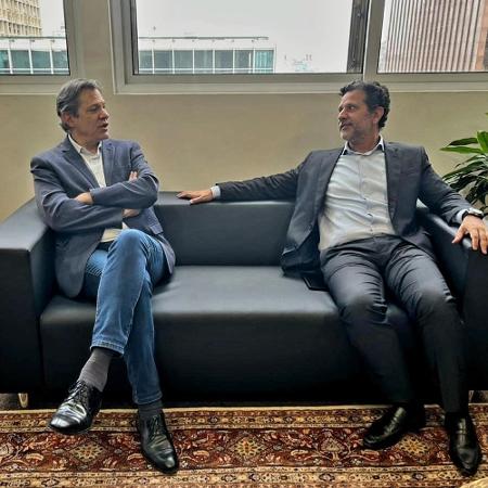 Haddad e o então chefe da OEI no Brasil, Leonardo Barchini Haddad e o então chefe da OEI no Brasil, Leonardo Barchini