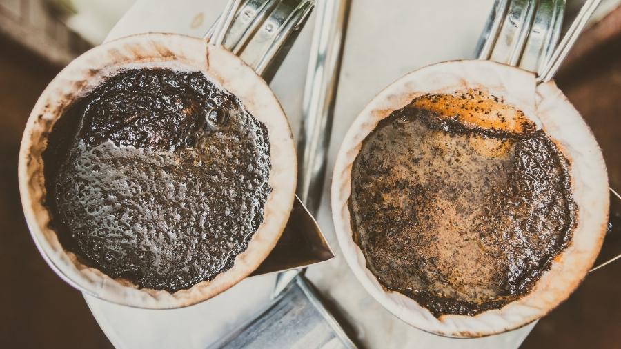 Pesquisas mostram que a borra de café é composta por fibras insolúveis e tende a formar aglomerados
