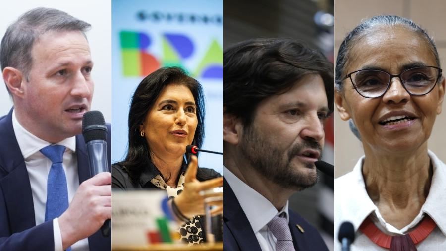 Guilherme Derrite (PP), Simone Tebet (PSB), André do Prado (PL) e Marina Silva (Rede), candidatos ao Senado por SP Guilherme Derrite (PP), Simone Tebet (PSB), André do Prado (PL) e Marina Silva (Rede), candidatos ao Senado por SP