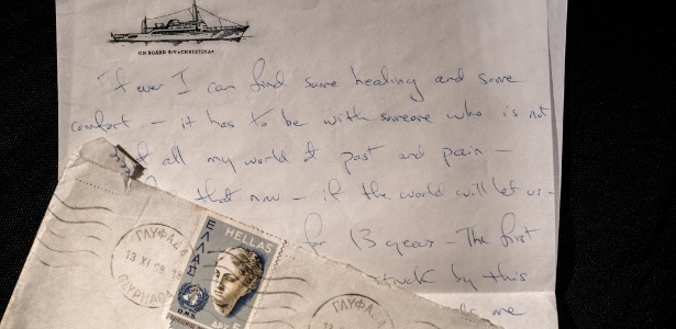 Carta que Jacqueline Kennedy  escreveu para David Ormsby Gore - Andrew Testa/The New York Times