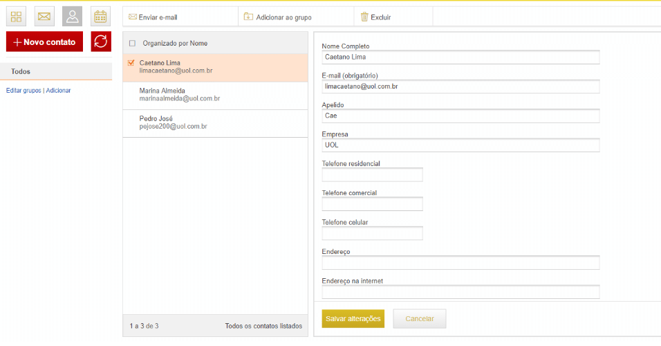 Como configurar um e-mail no Criador de Sites do UOL 