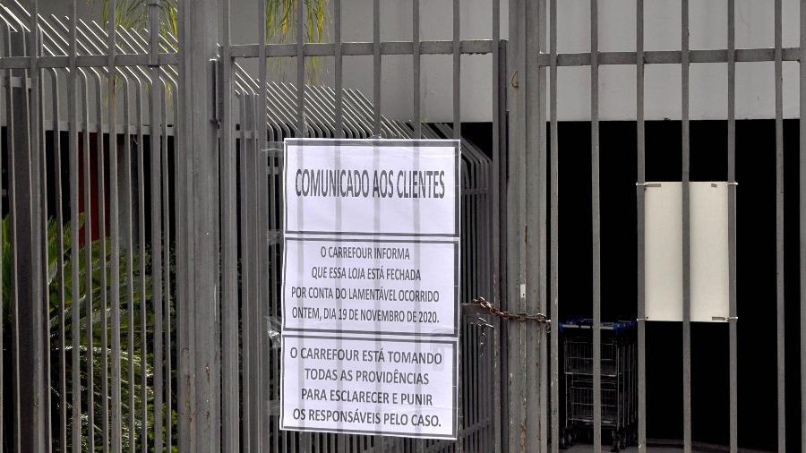 Defensoria recomendou que a loja do Carrefour onde João Alberto foi morto fique fechada por 5 dias - Gustavo Aguirre/TheNews2/Estadão Conteúdo