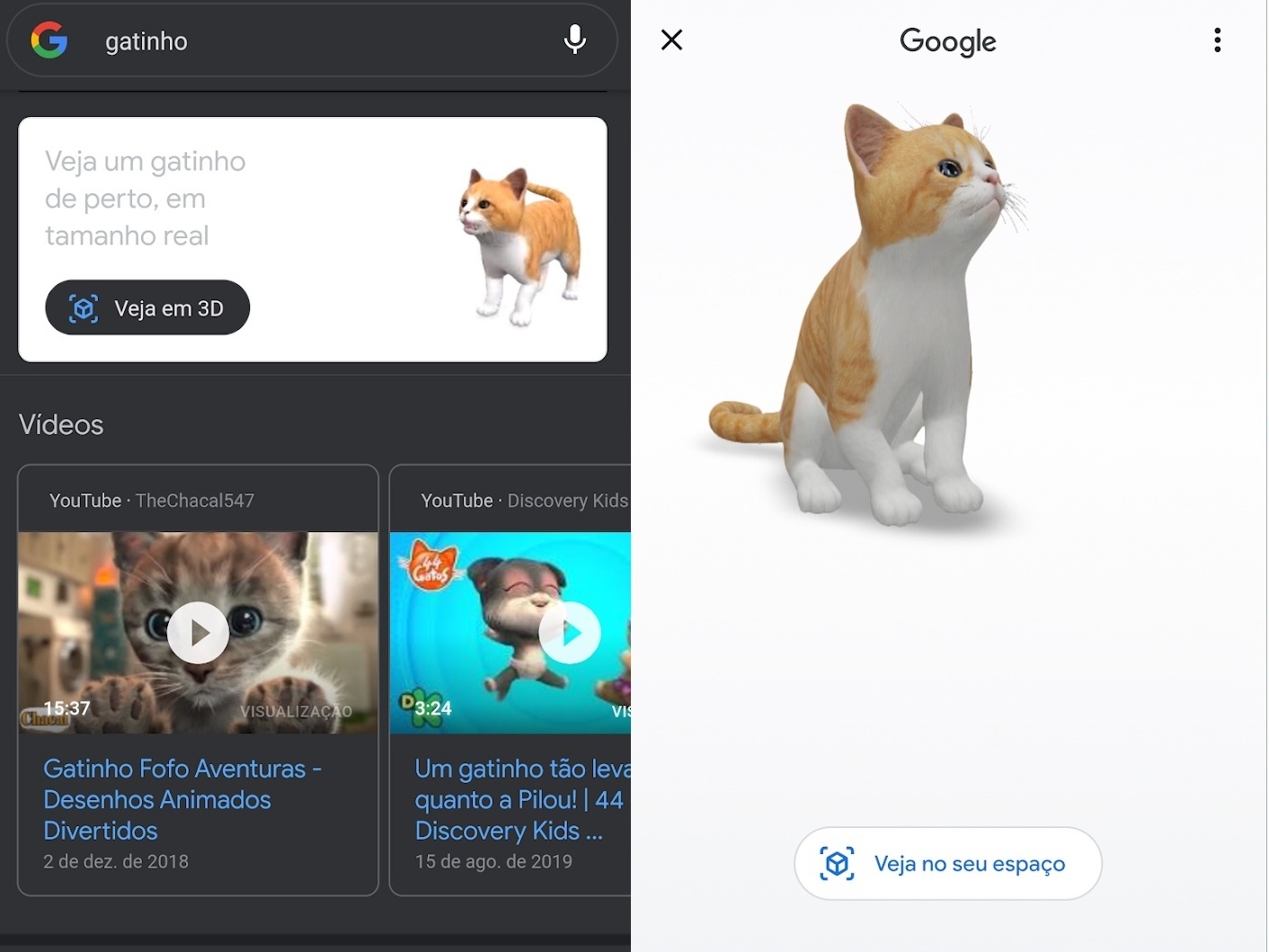 Grave vídeos com os animais 3D de realidade aumentada do Google - Vida  Celular