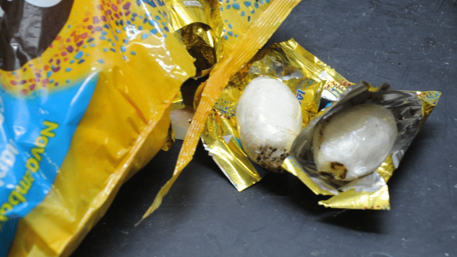 Iraniano foi flagrado com 16 kg de cocaína em embalagem de Ouro Branco no Aeroporto de GRU - Divulgação/Polícia Federal