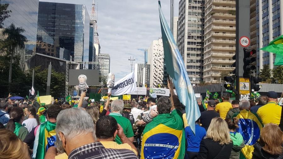 Ato pró-Bolsonaro e a favor do voto impresso na Avenida Paulista, em São Paulo - José Dacau/UOL