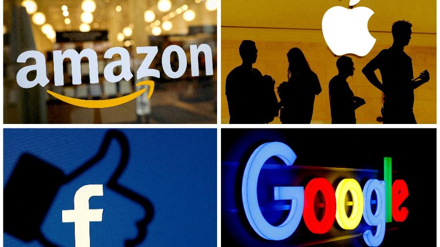 Logos das Big Tech Amazon, Apple, Facebook and Google - Reuters