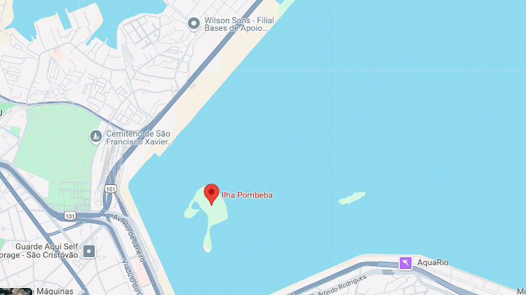 Ilha Pombeba, na Baía de Guanabara Ilha Pombeba, na Baía de Guanabara