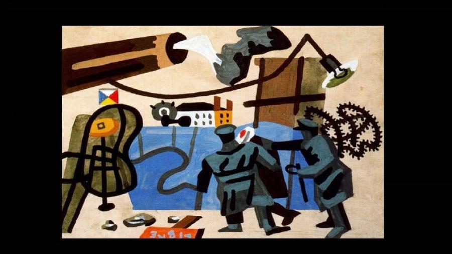 "Artistas contra o fascismo e a guerra", de Stuart Davis "Artistas contra o fascismo e a guerra", de Stuart Davis