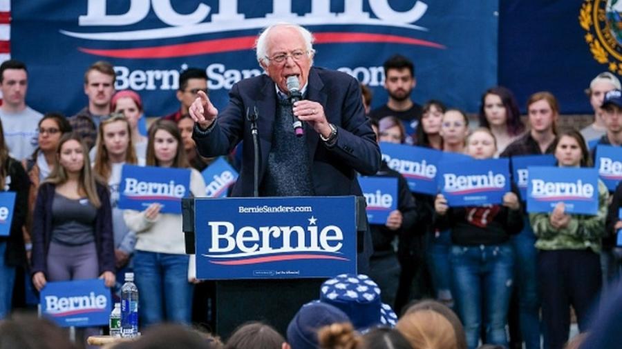Bernie Sanders conseguiu apertada vitória nas primárias democratas de New Hampshire - Getty Images