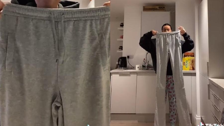 Mulher mostra calças longas em vídeo viral no tiktok - Reprodução/Tiktok