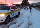 Cobertas de granizo, rodovias são interditadas em Santa Catarina - Reprodução/PMRV de Santa Catarina