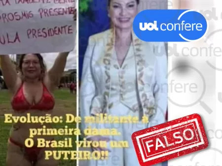 Janja não é mulher que aparece de lingerie segurando cartaz em foto